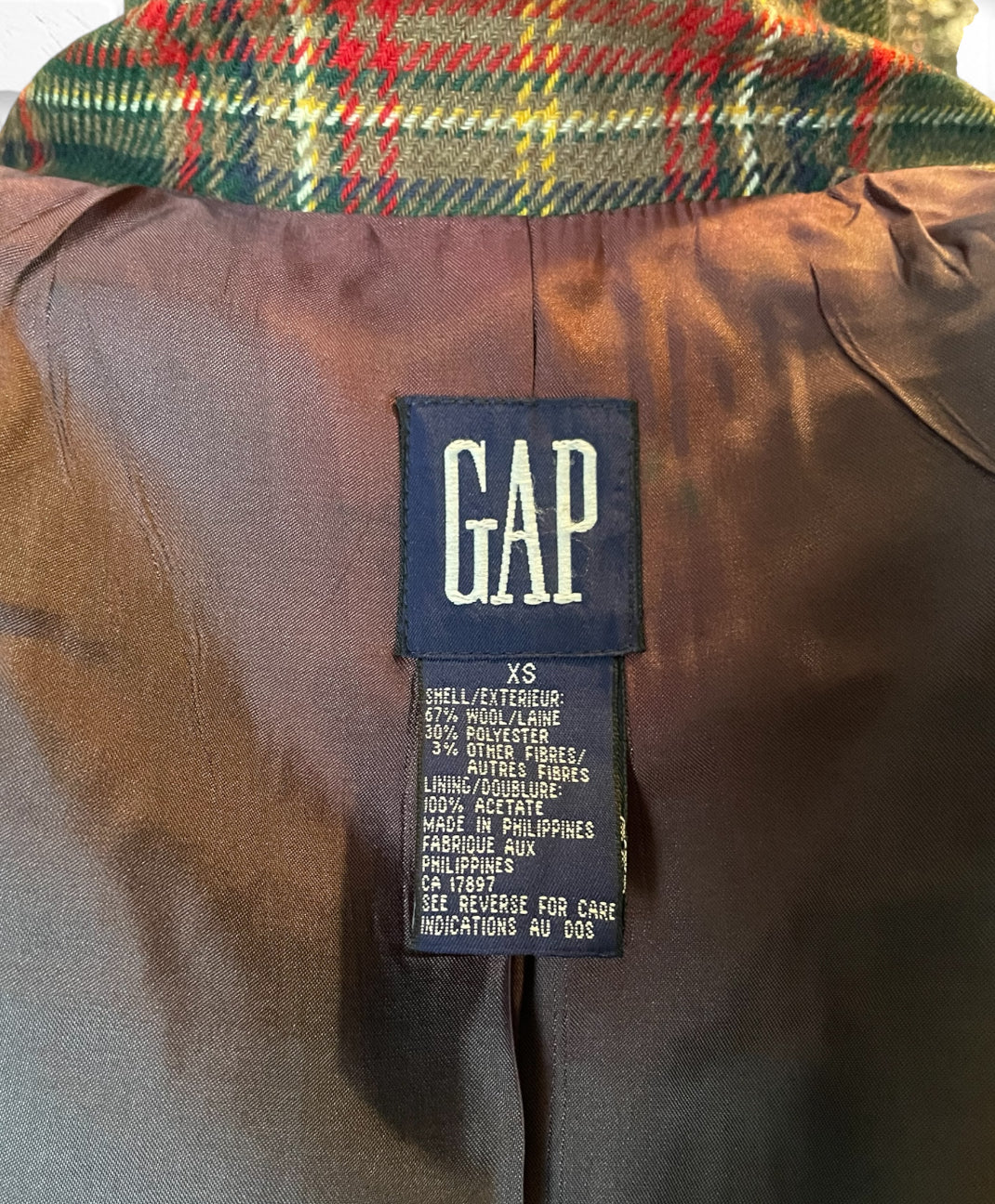 Vintage 1990’s Gap Plaid Dunk Hunting Sport Coat