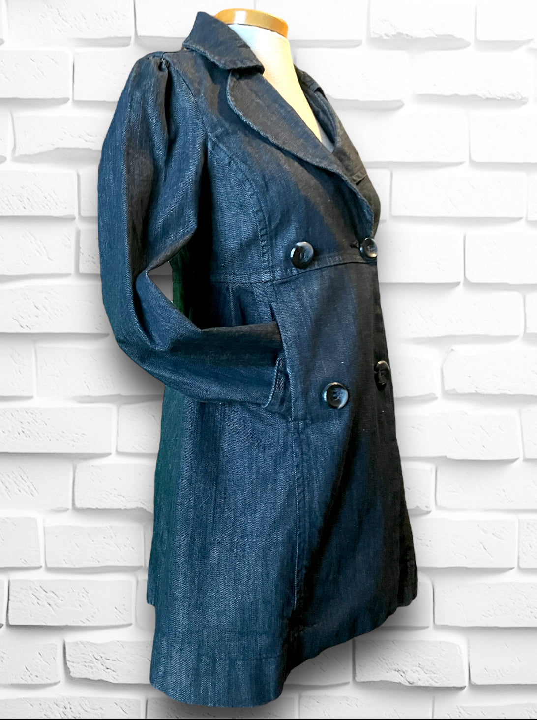 Vintage DNKY 1990’s Denim 3/4 Babydoll Trench