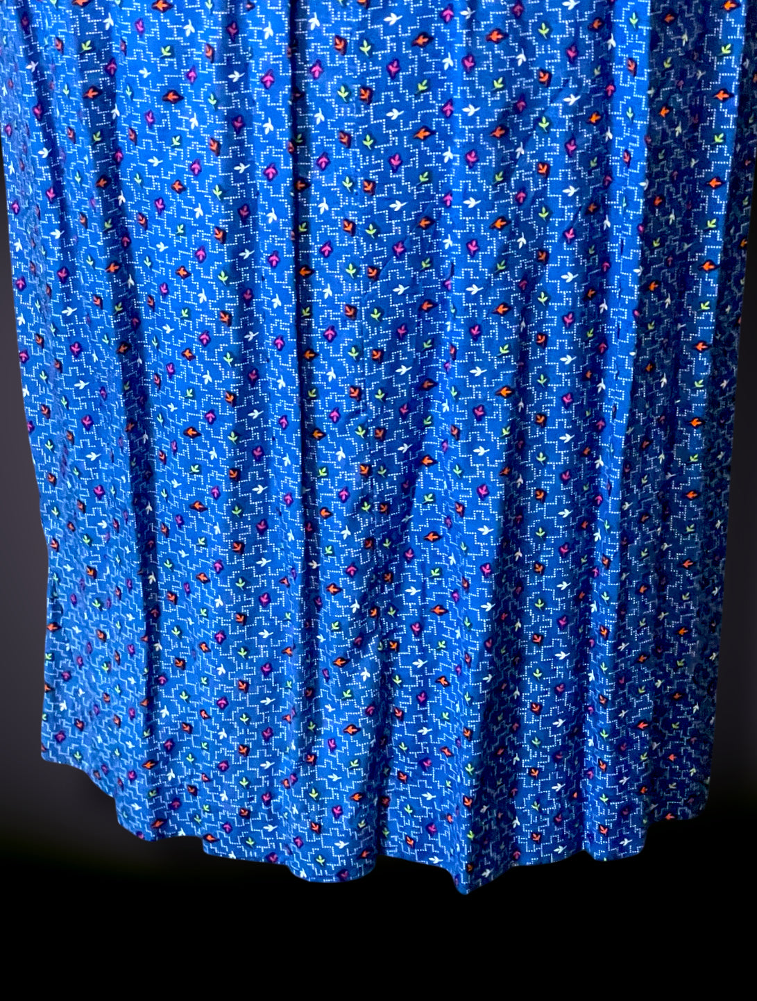 Vintage 1960’s Blue, Pink, Orange, Yellow & White Arrow Pattern Shift Dress