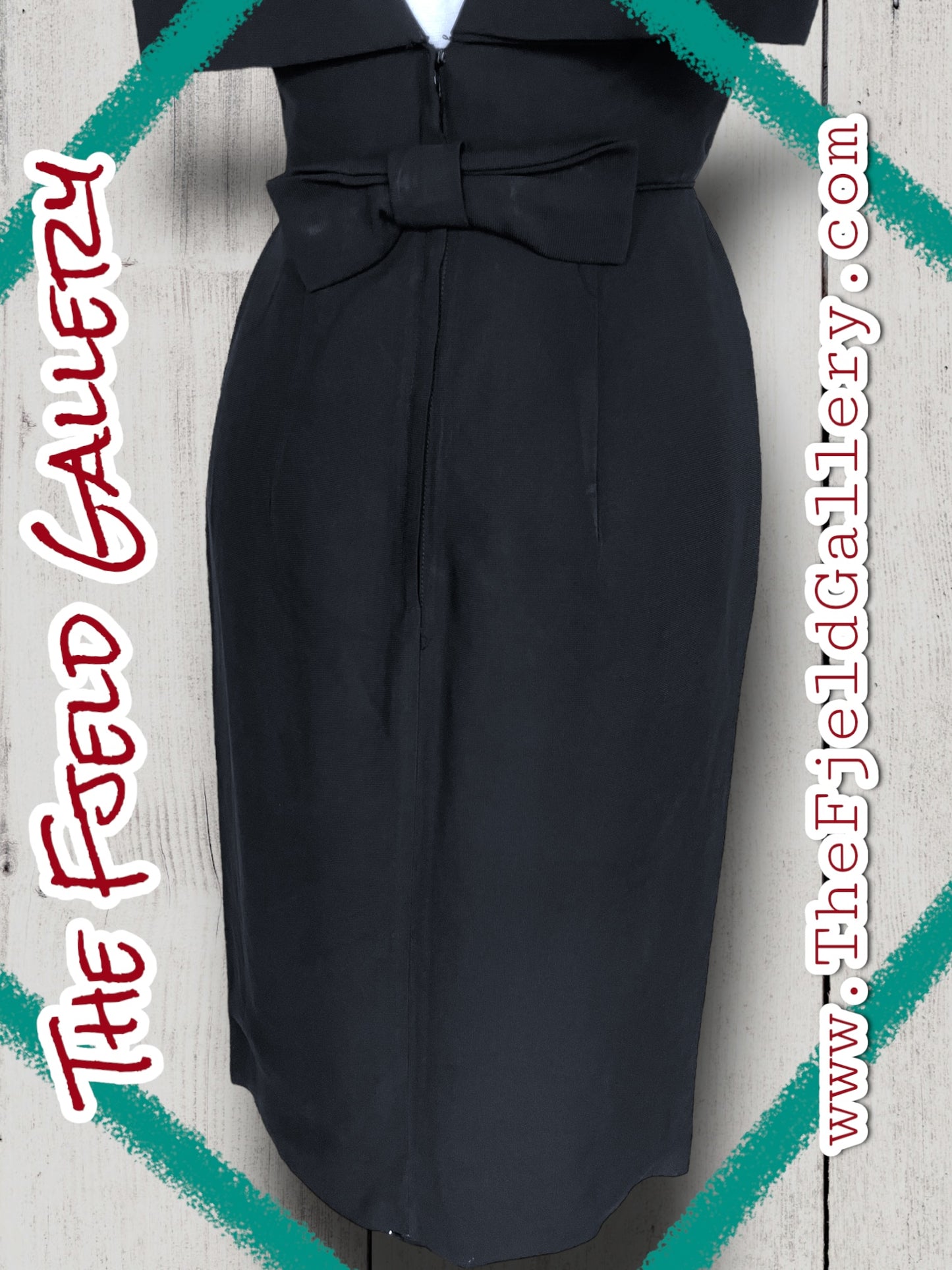 1960’s Little Black Dress w/ Open Back & Bow Detail
