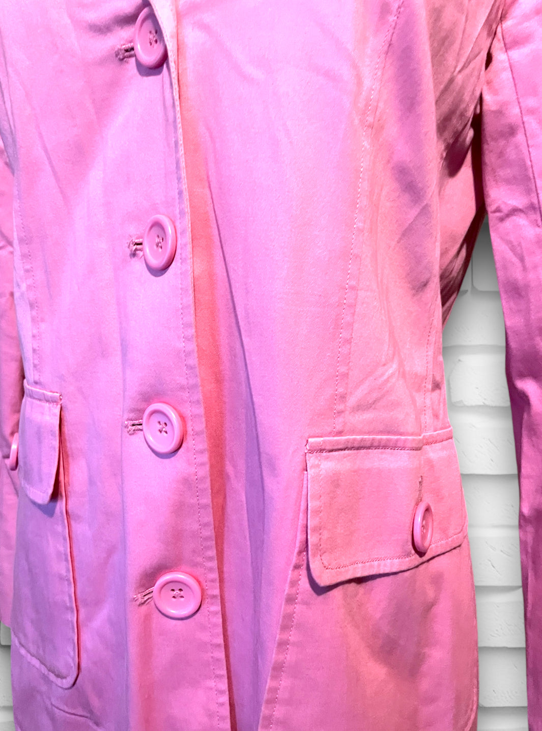 Vintage Baby Pink Long Trench Coat