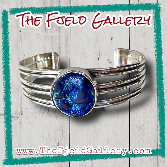 Azurite Sterling Silver Cuff Bracelet