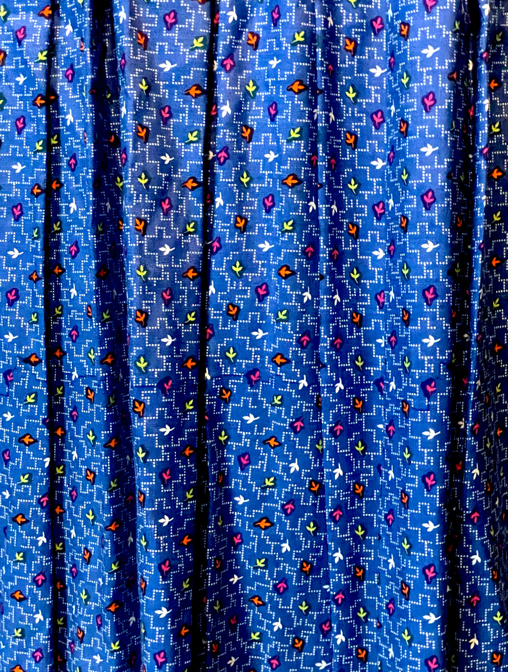 Vintage 1960’s Blue, Pink, Orange, Yellow & White Arrow Pattern Shift Dress