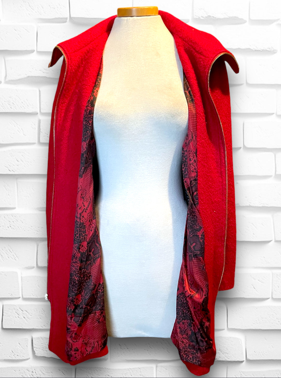 Vintage 1990’s Red Wool Long Guess Coat