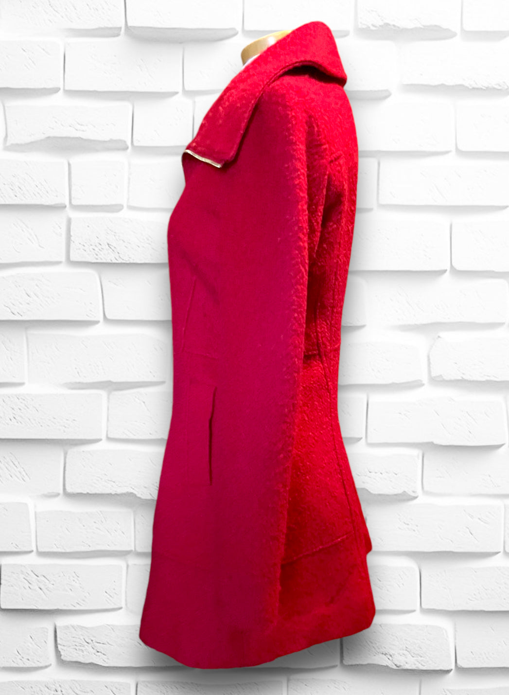 Vintage 1990’s Red Wool Long Guess Coat