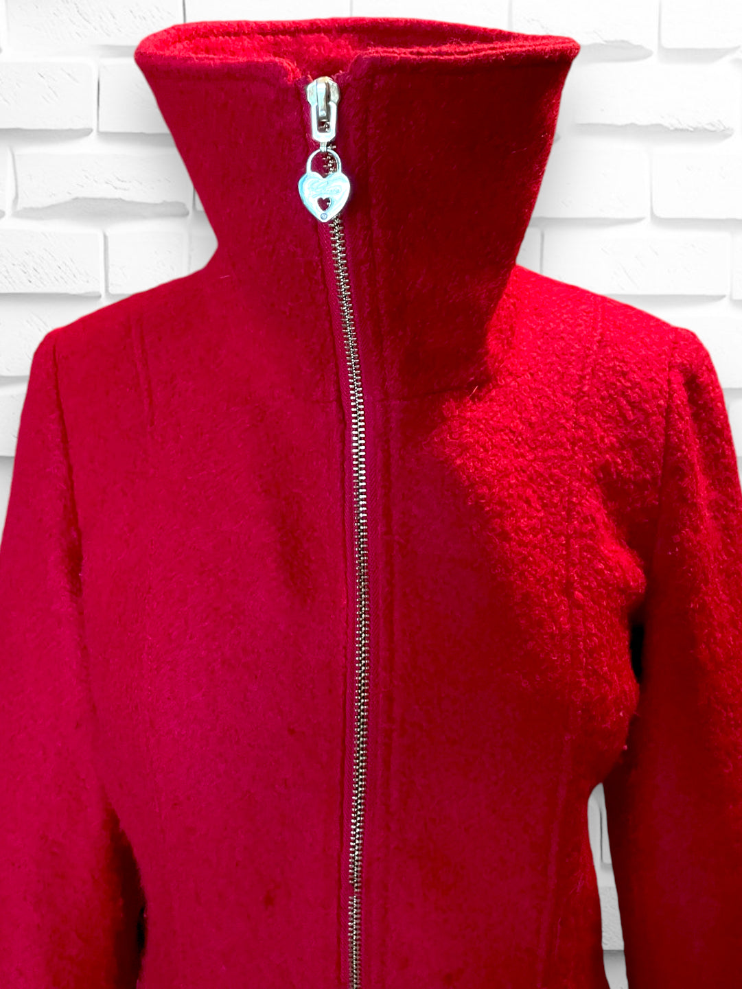 Vintage 1990’s Red Wool Long Guess Coat