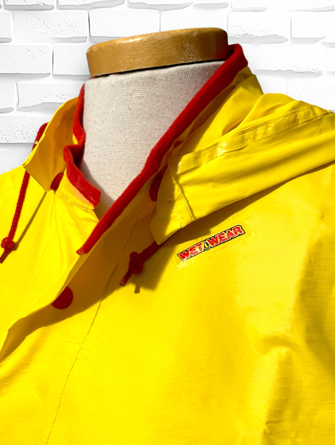 Vintage Yellow & Red Raincoat