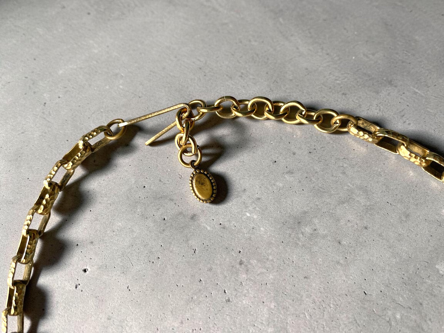 Incredible Victorian Bookchain Chunky Citrine & Peridot Crystal Choker Necklace