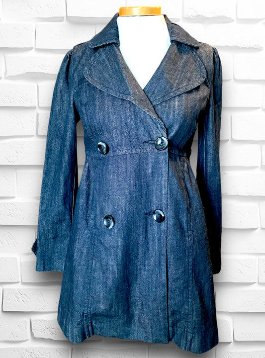 Vintage DNKY 1990’s Denim 3/4 Babydoll Trench