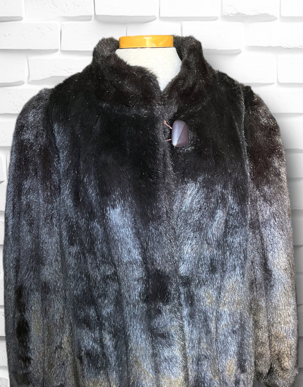 Vintage 1980’s Jordache Dark Brown Faux Fur 3/4 Overcoat Jacket