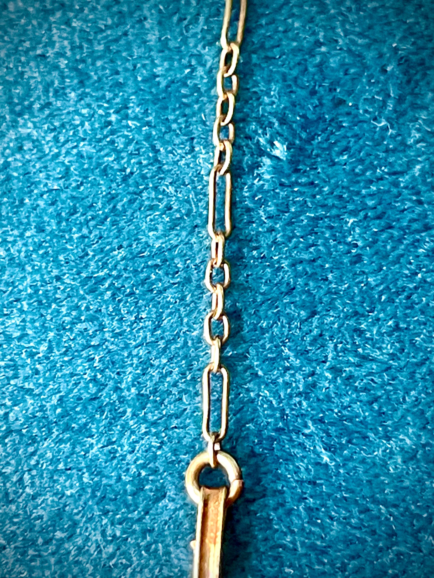 12K GF Vermielle Vintage Aquamarine Crystal Y Drop Necklace