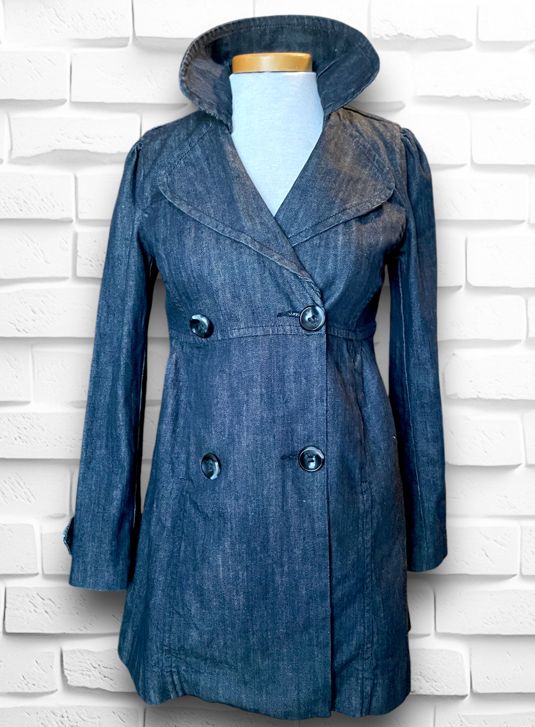 Vintage DNKY 1990’s Denim 3/4 Babydoll Trench