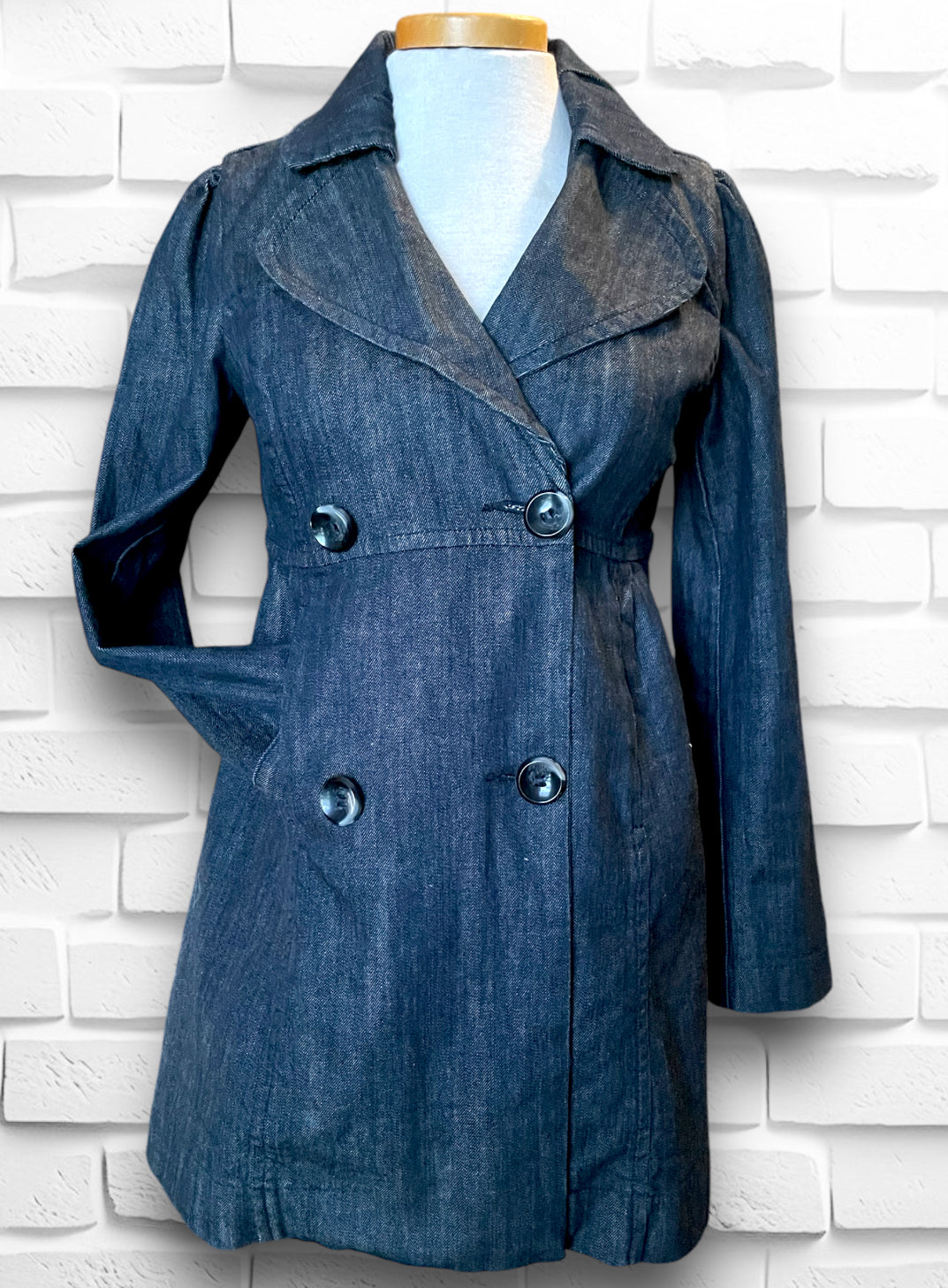 Vintage DNKY 1990’s Denim 3/4 Babydoll Trench