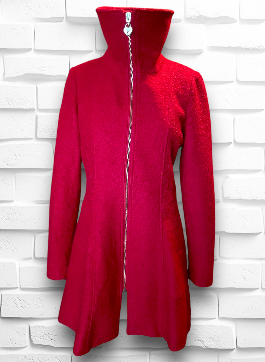 Vintage 1990’s Red Wool Long Guess Coat