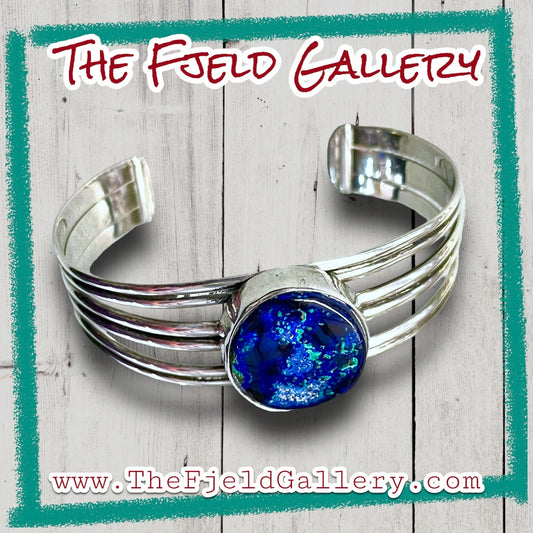 Azurite Sterling Silver Cuff Bracelet