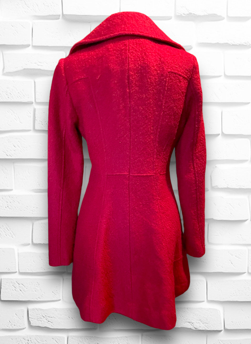 Vintage 1990’s Red Wool Long Guess Coat