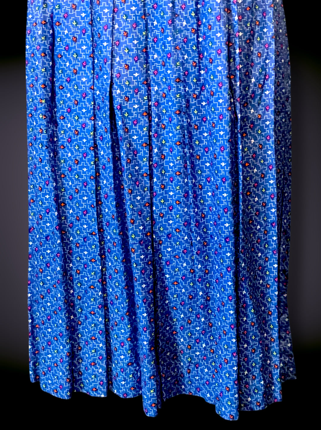 Vintage 1960’s Blue, Pink, Orange, Yellow & White Arrow Pattern Shift Dress