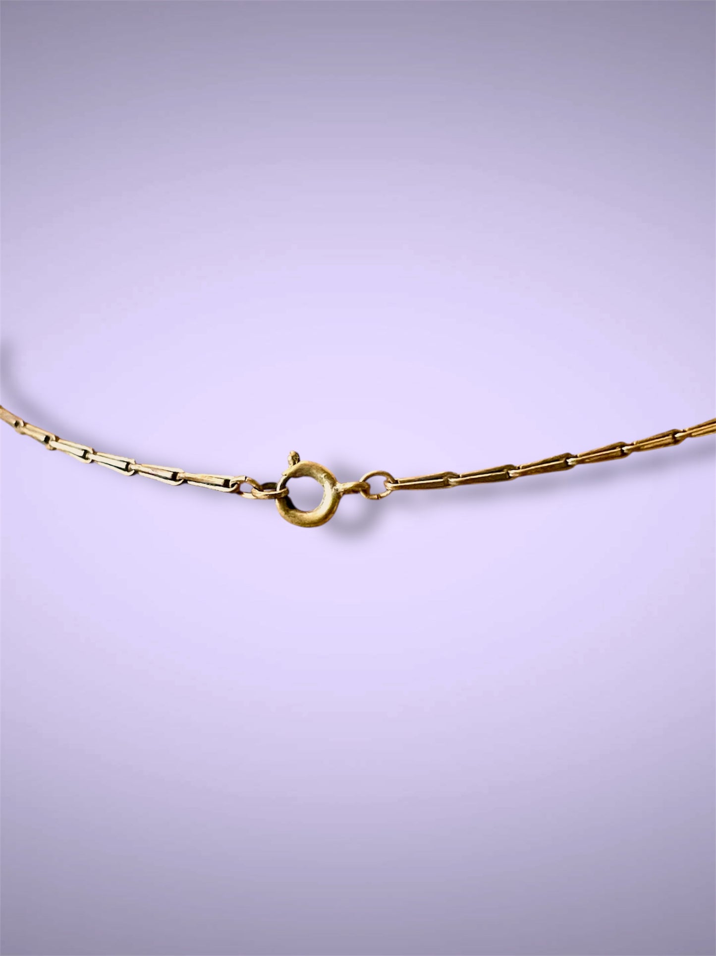 Art Nouveau Czechoslovakian Brass Citrine Cat Eye Star Art Glass Necklace