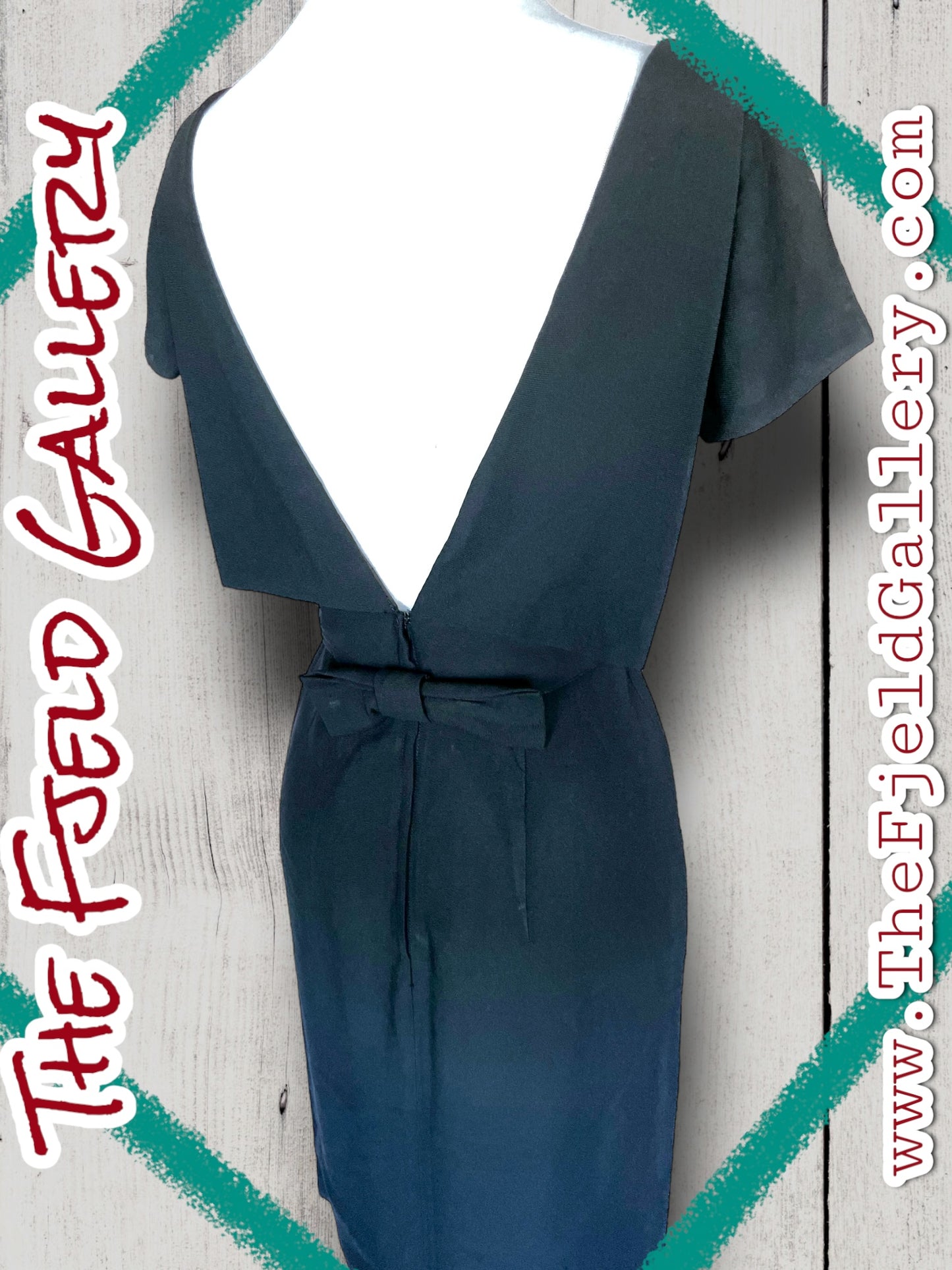 1960’s Little Black Dress w/ Open Back & Bow Detail