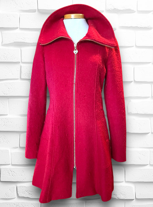 Vintage 1990’s Red Wool Long Guess Coat