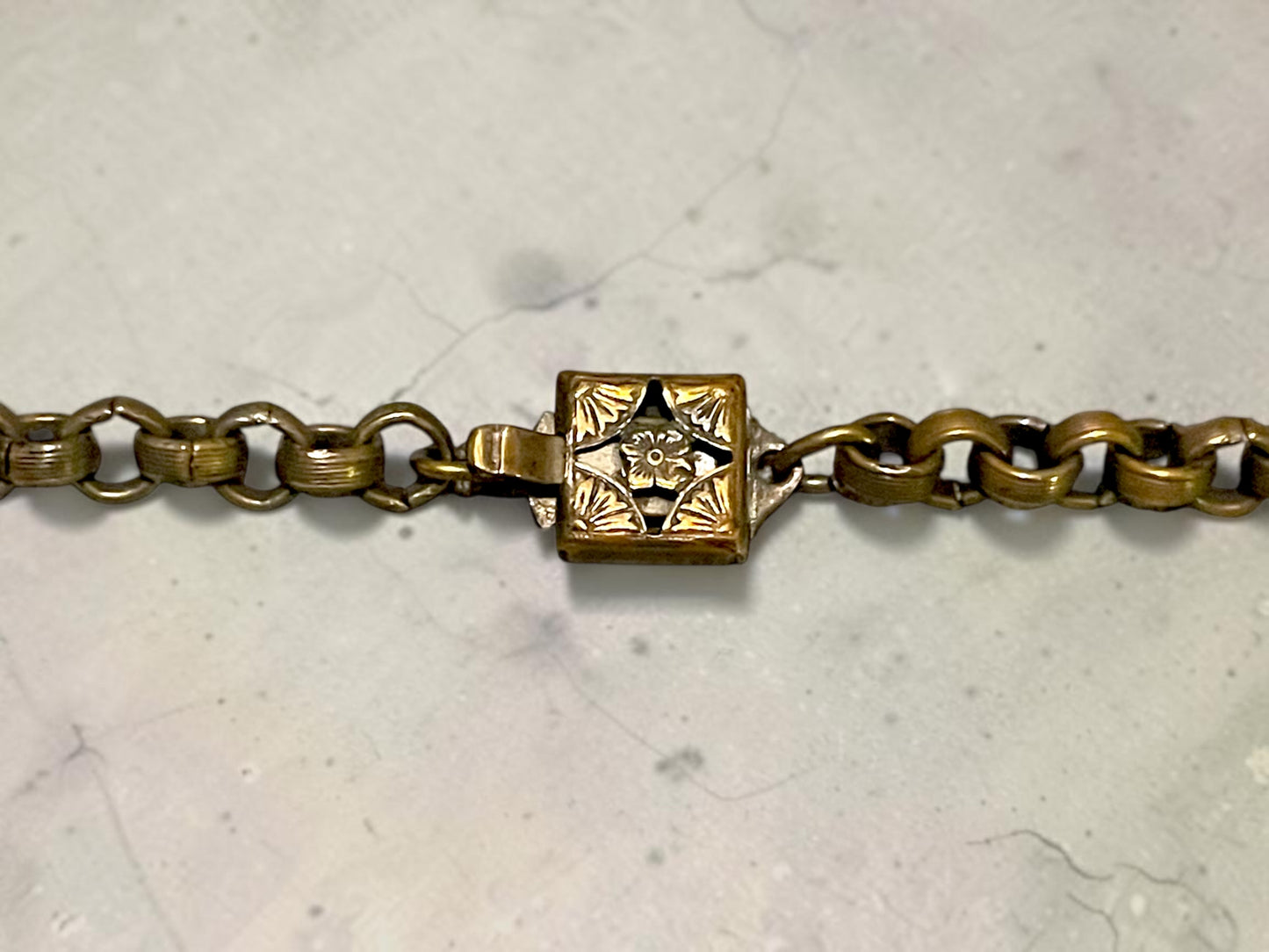 1940’s Southwest Thunderbird Cast Silver Panel Choker Necklace