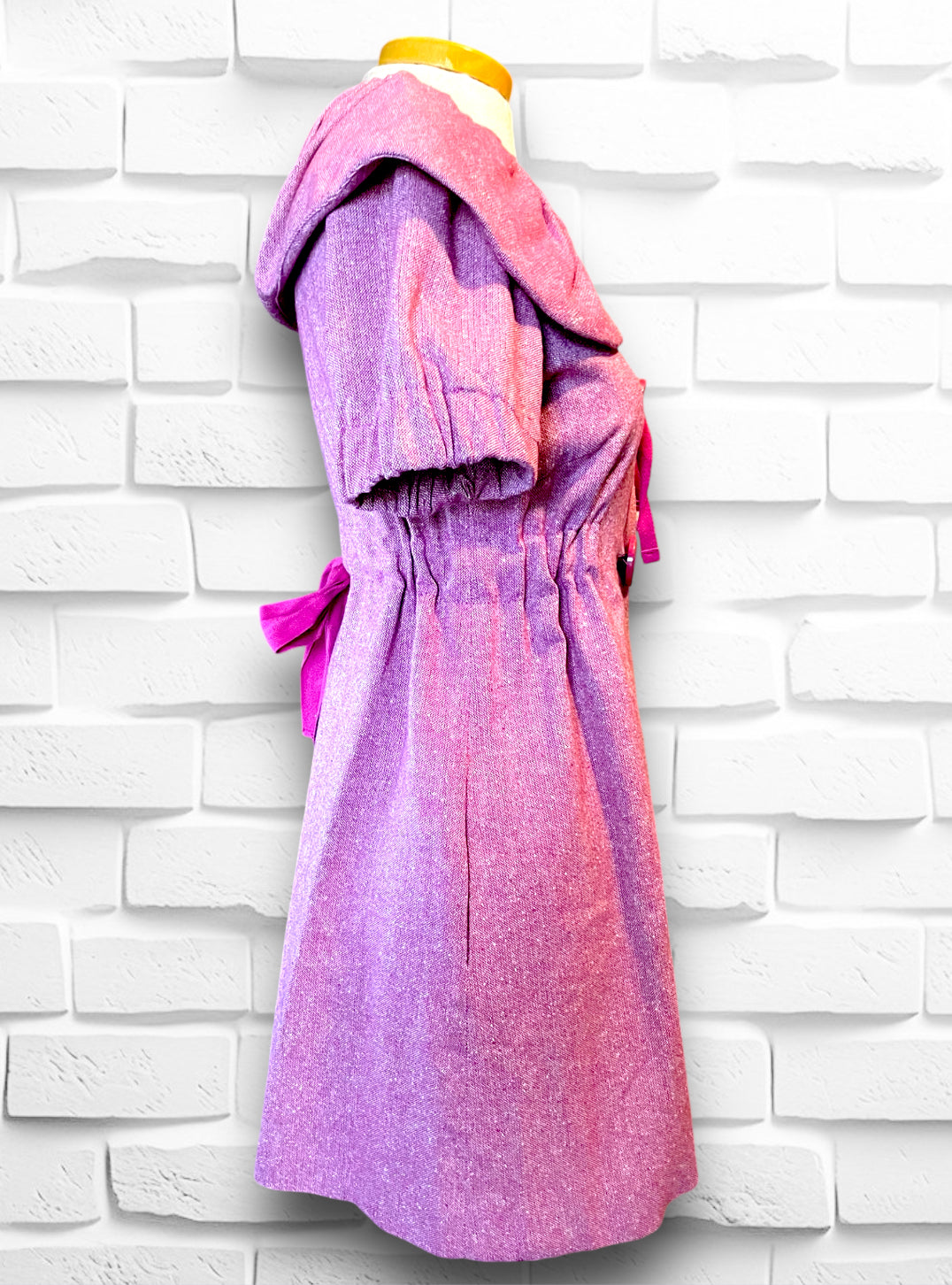 Vintage Pink Tweed Kensie Girl Short Sleeved Overcoat Dress