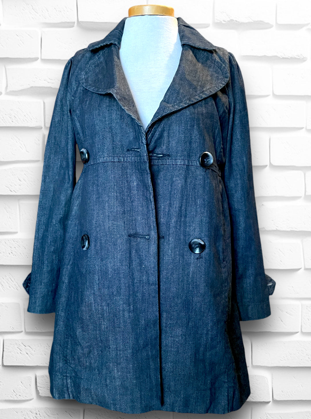 Vintage DNKY 1990’s Denim 3/4 Babydoll Trench