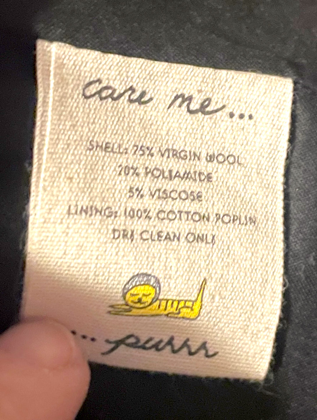 Vintage Mod Wool Black & White Polkadot A Line Jacket with Hood, & Pockets