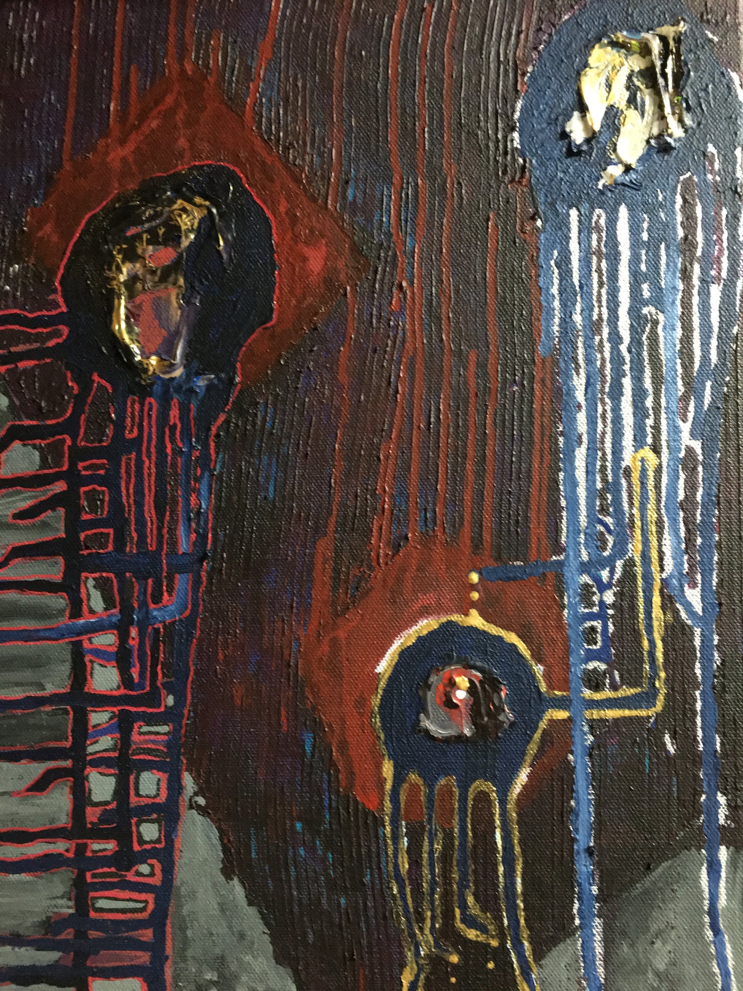“Cover the Gleen” Mixed Media Painting on Canvas 36”x 18”