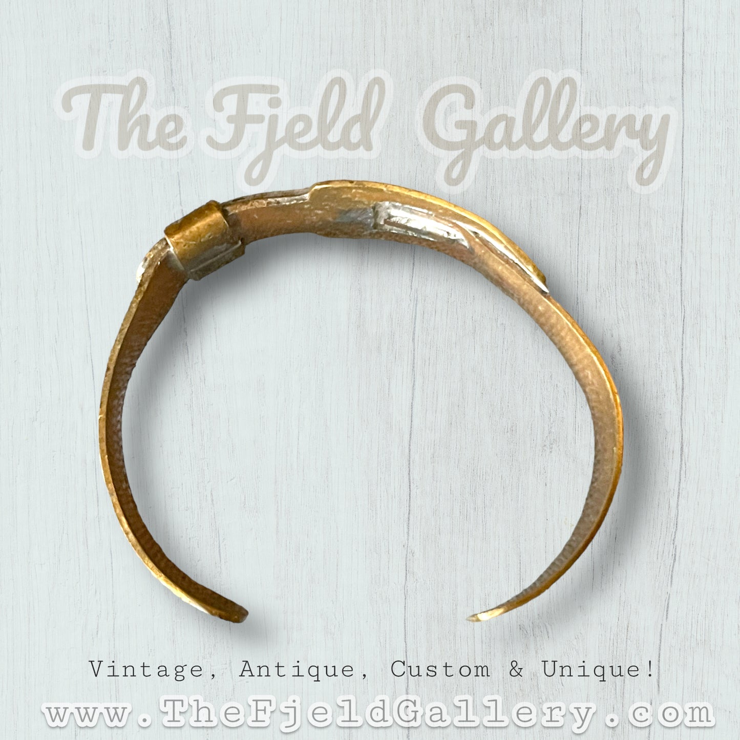 Vintage Brass Belt Cuff Bracelet