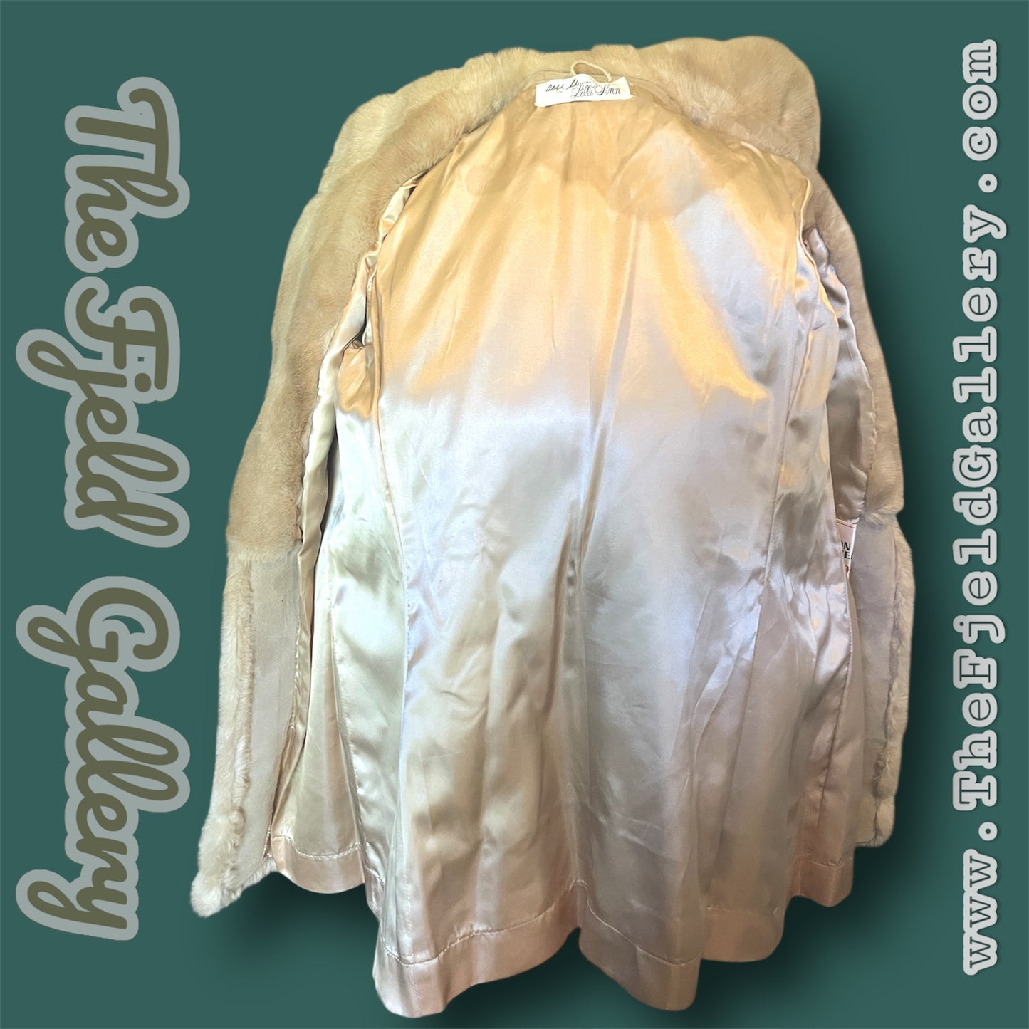 1960’s Tan Beige Suede Leather & Faux Fur Overcoat London Leather by Lilli Ann