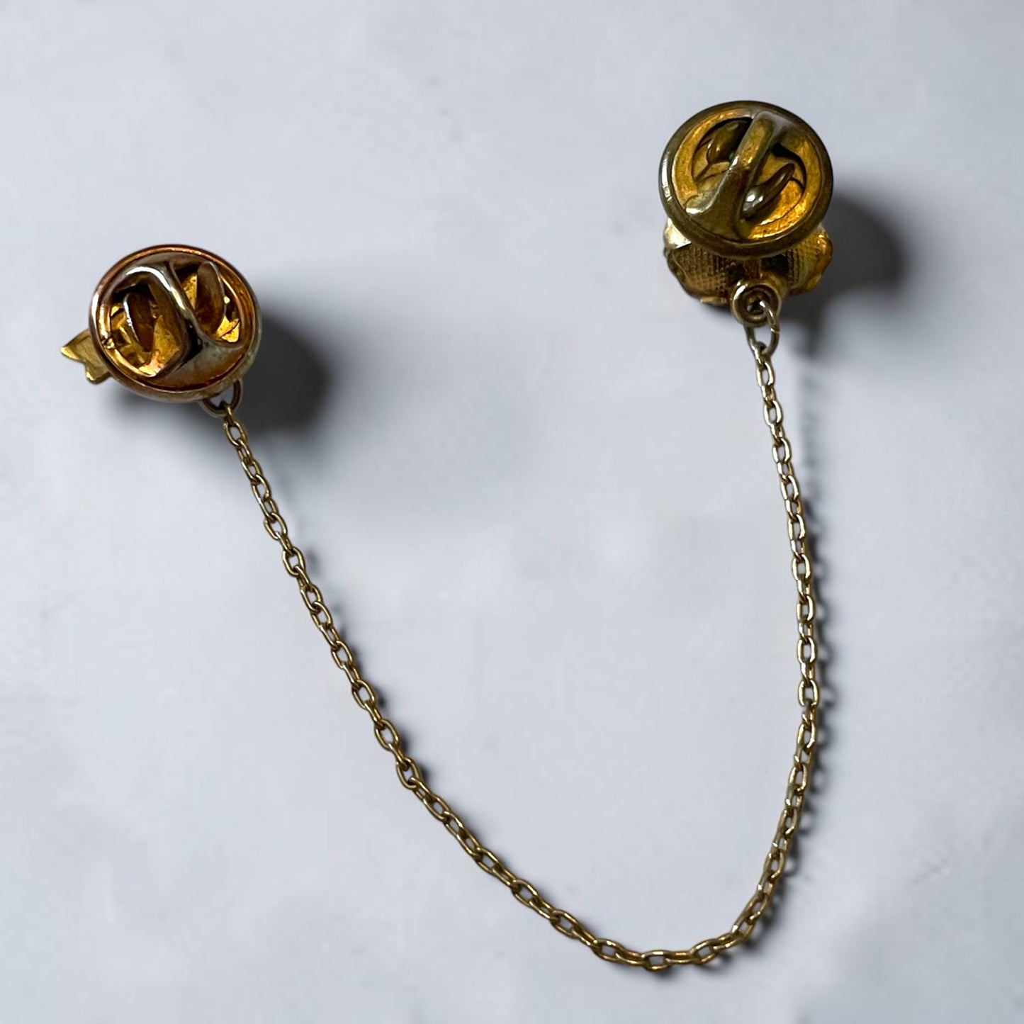 Antique 2 Part Bee & Rose Flower 2 Part Brooch / Lapel Pins