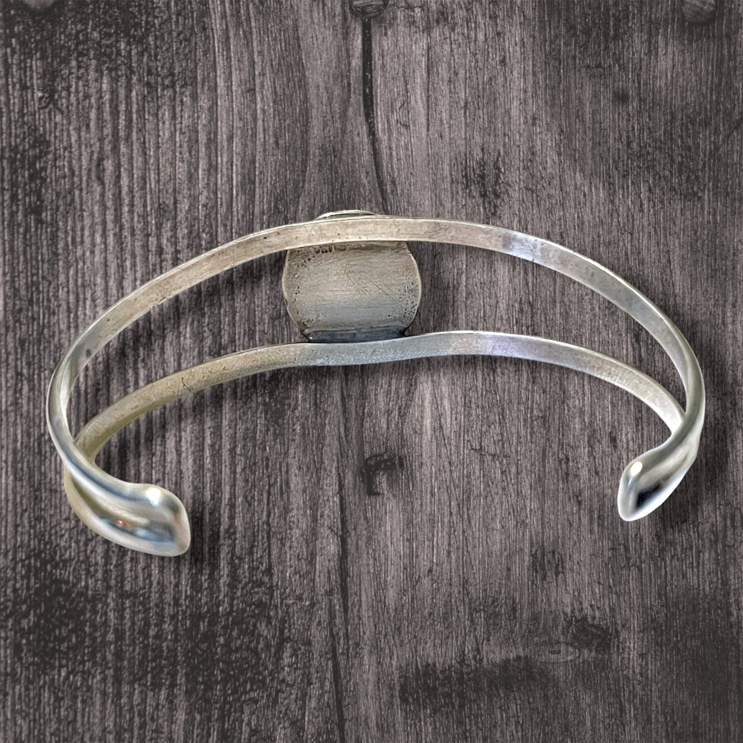 Vintage D.C. Thomas Navajo Native American Turquoise Sterling Silver Cuff Bracelet