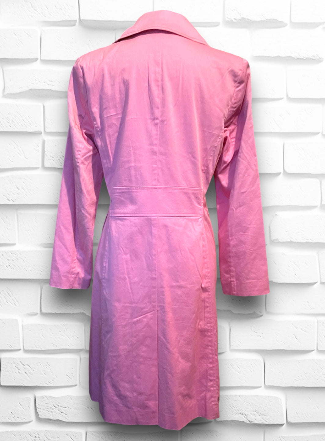 Vintage Baby Pink Long Trench Coat