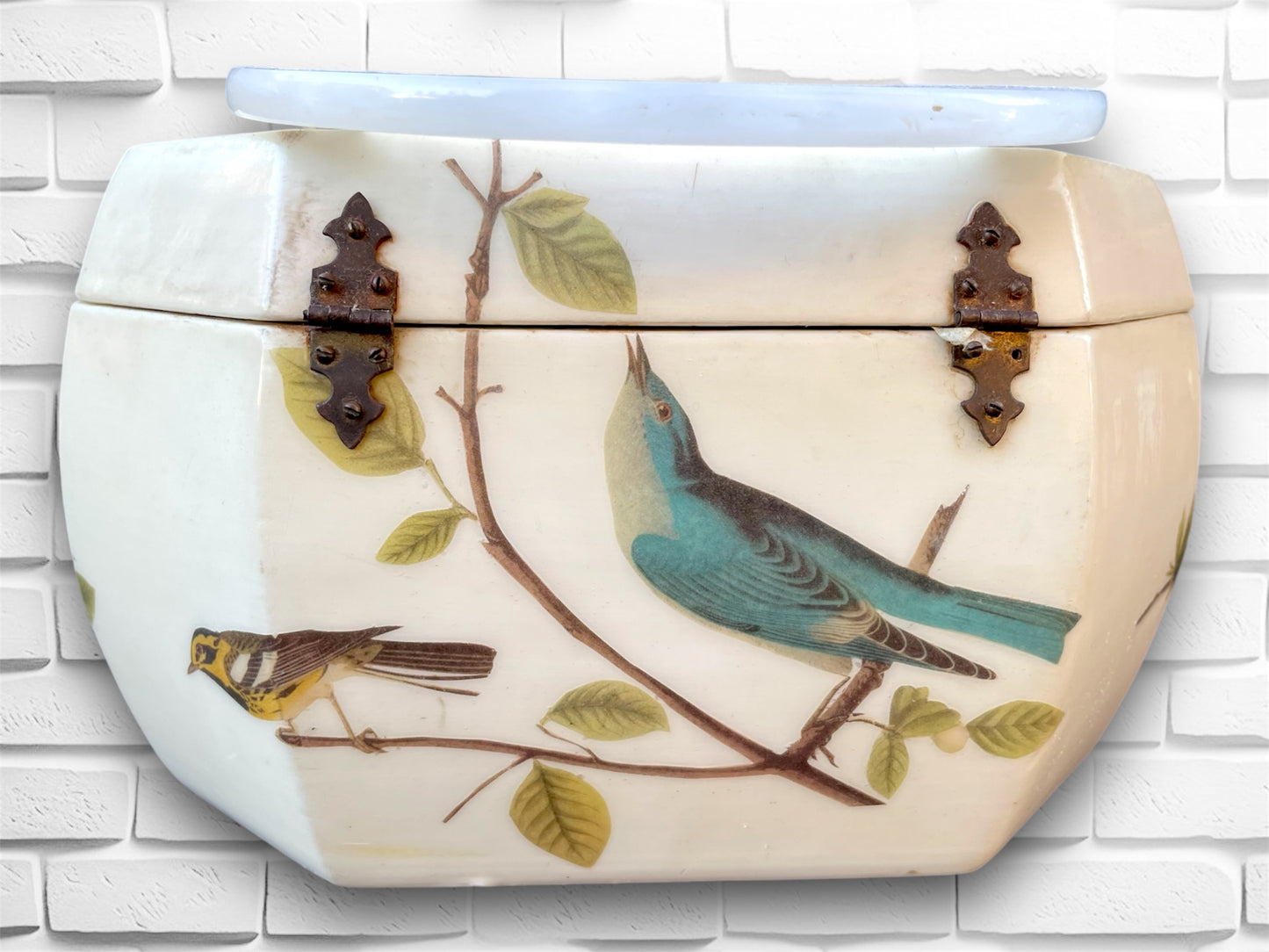 Vintage 1960’s Lucite Box Hodge Podge Purse with 3D Birds