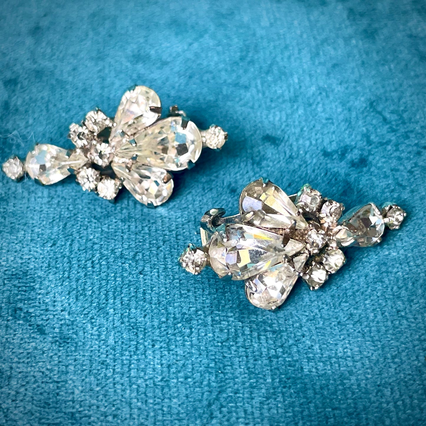 Weiss Designer Crystal Rhinestone Choker Necklace & Kramer Earrings Set