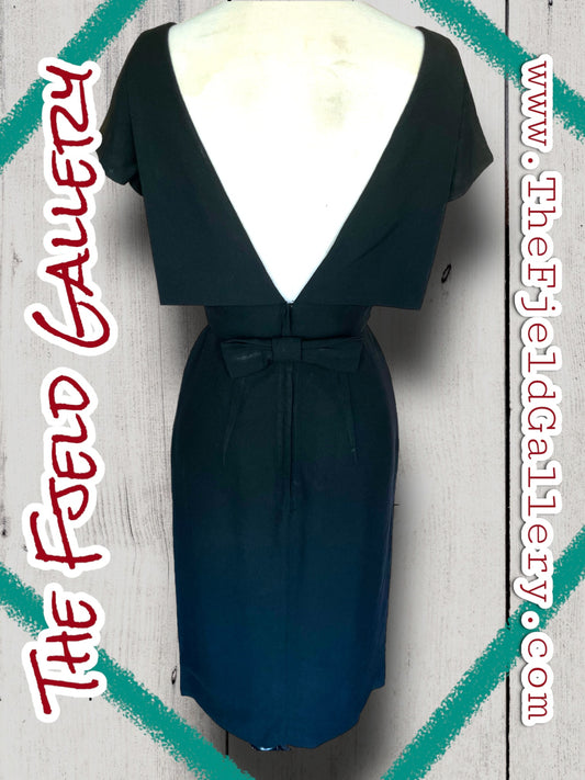 1960’s Little Black Dress w/ Open Back & Bow Detail