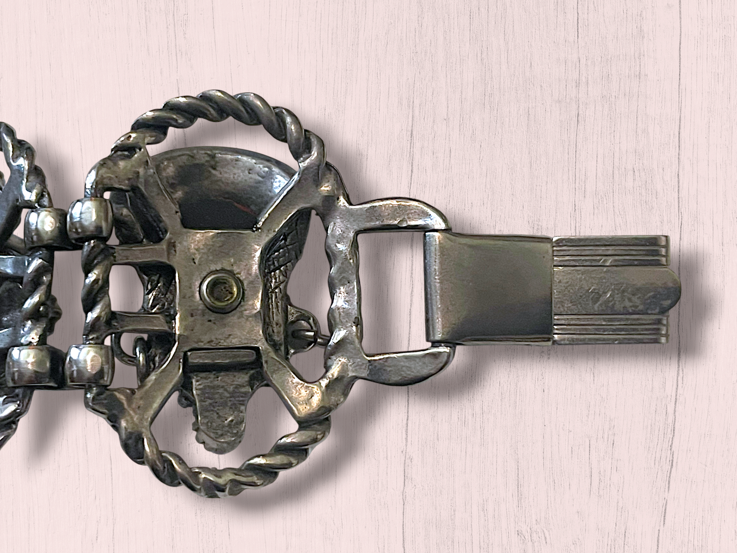 Vintage Selro & Selini African Headdress Face Panel Link Bracelet