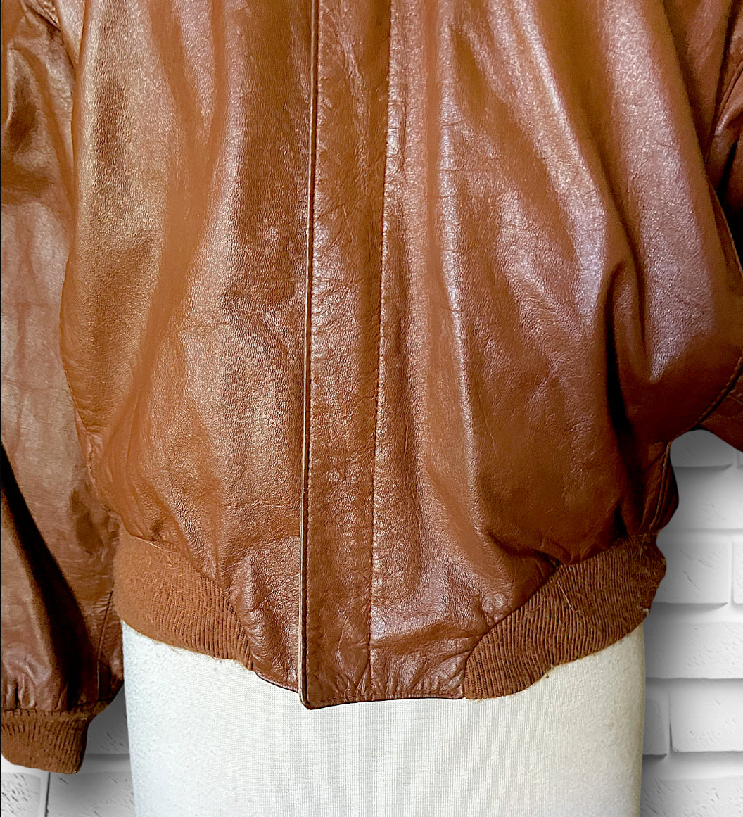 1970’s Reversible Brown Leather Bomber Jacket