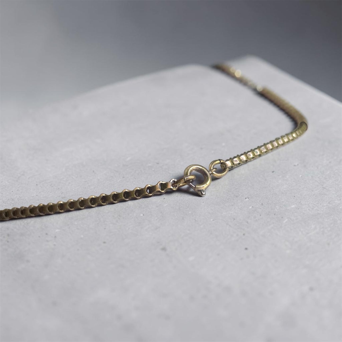 Antique Czech Brass Filigree Sapphire Prong Set Blue Crystal Pendant Necklace
