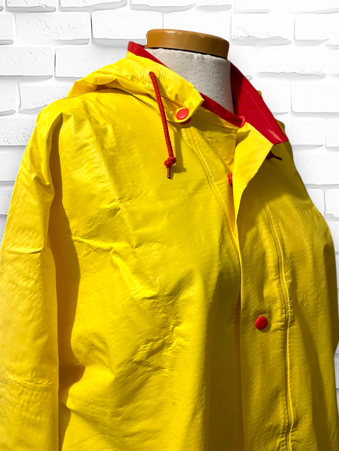 Vintage Yellow & Red Raincoat