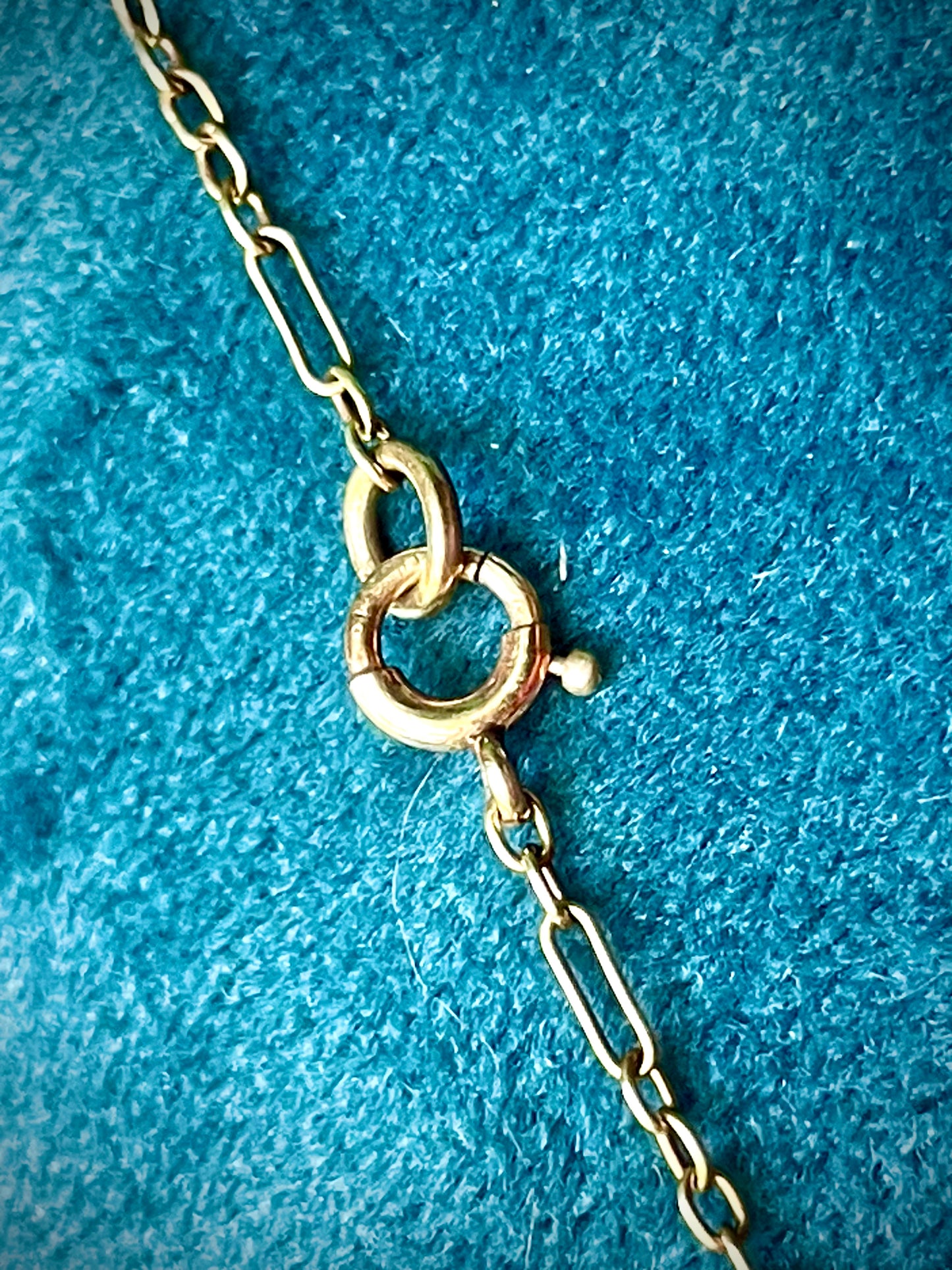 12K GF Vermielle Vintage Aquamarine Crystal Y Drop Necklace