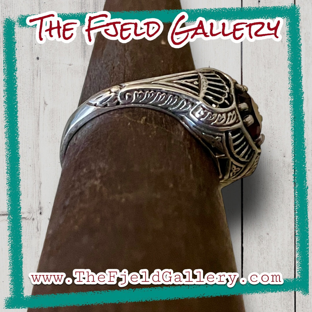 Smokey Topaz Sterling Silver Victorian Ring