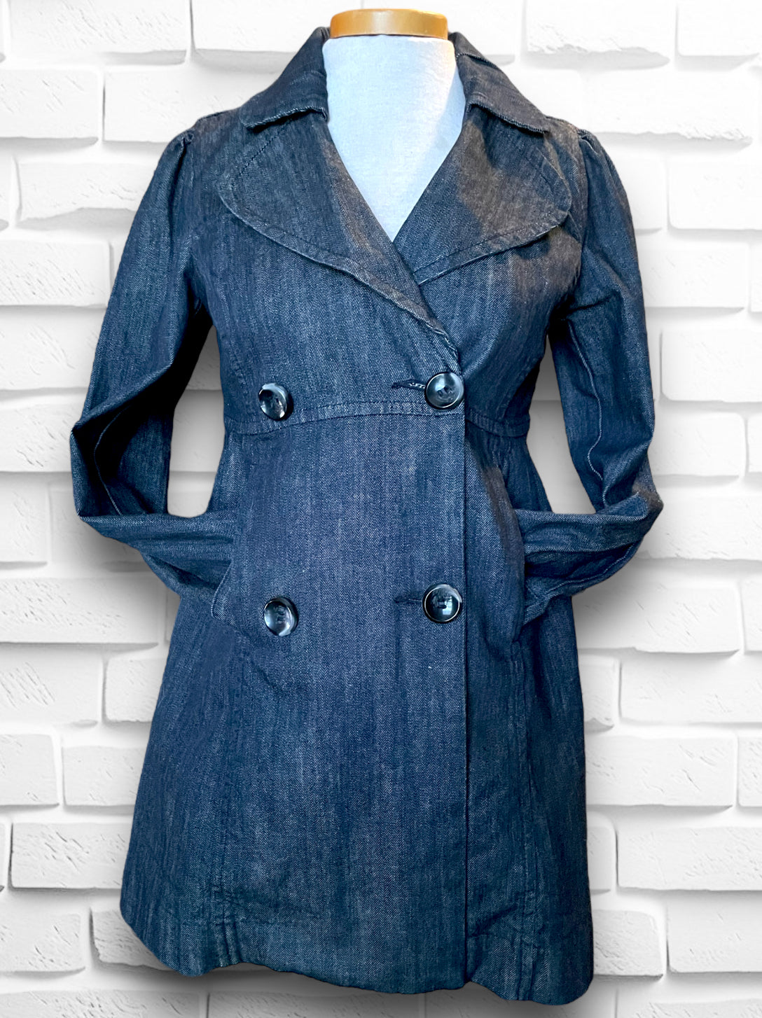 Vintage DNKY 1990’s Denim 3/4 Babydoll Trench