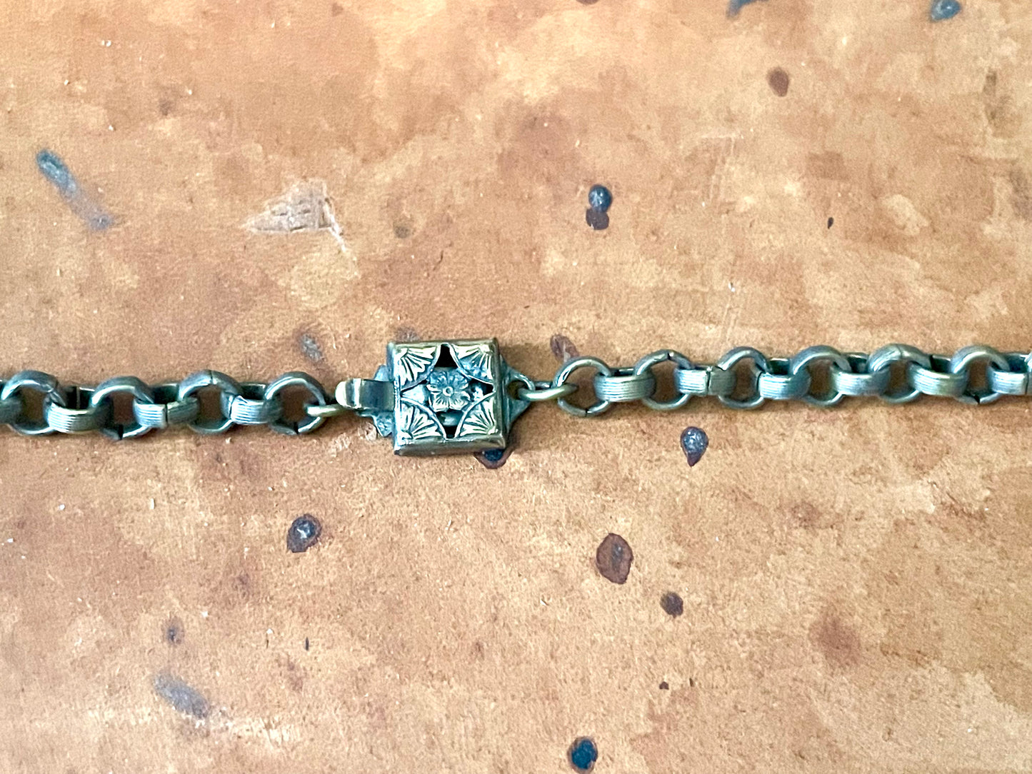 1940’s Southwest Thunderbird Cast Silver Panel Choker Necklace