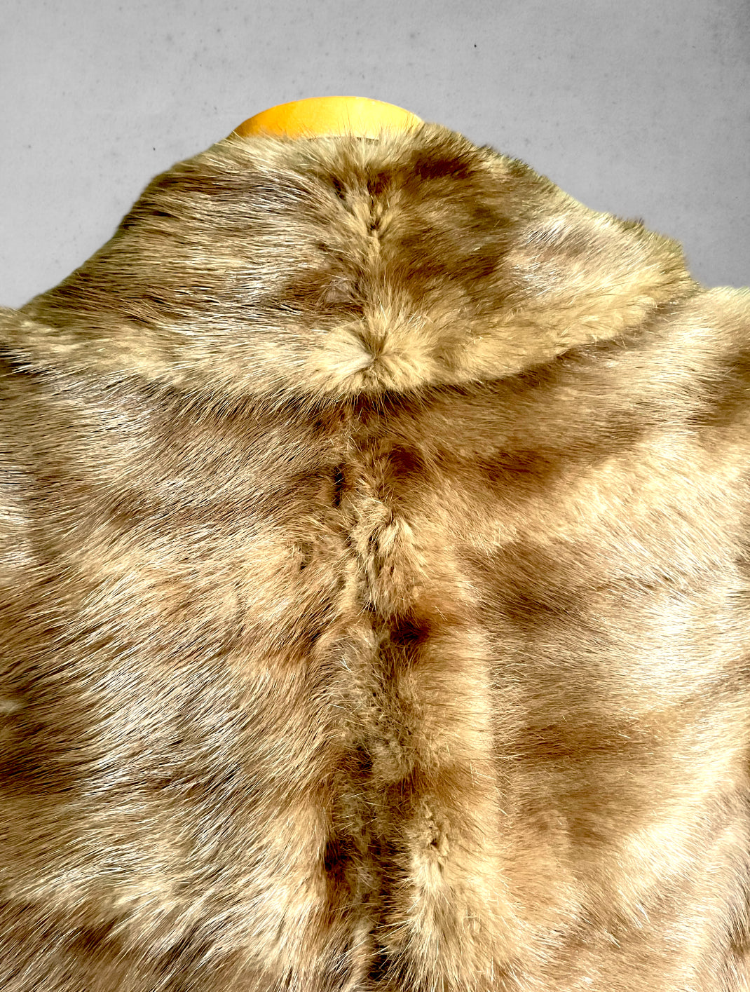 Vintage 1950’s Brown Fur Short Cape with Pockets