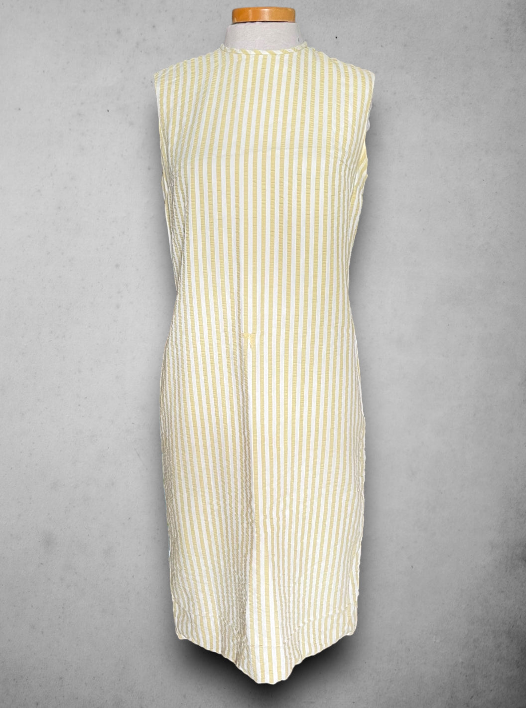 1960’s Yellow Gingham Striped Summer Dress & Blazer Set