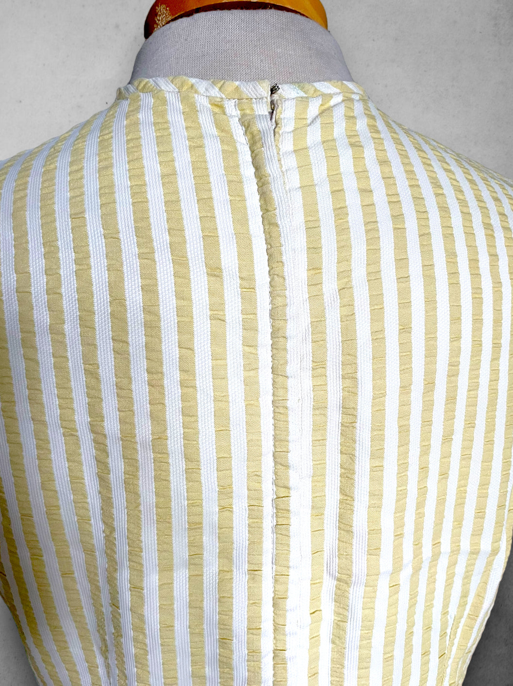 1960’s Yellow Gingham Striped Summer Dress & Blazer Set