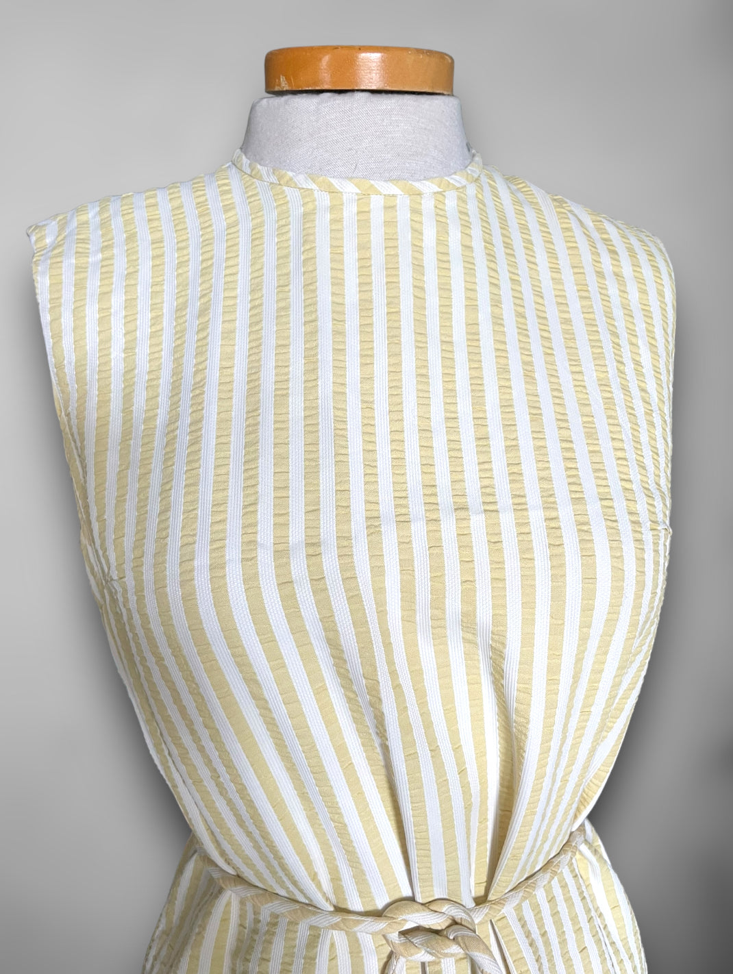 1960’s Yellow Gingham Striped Summer Dress & Blazer Set