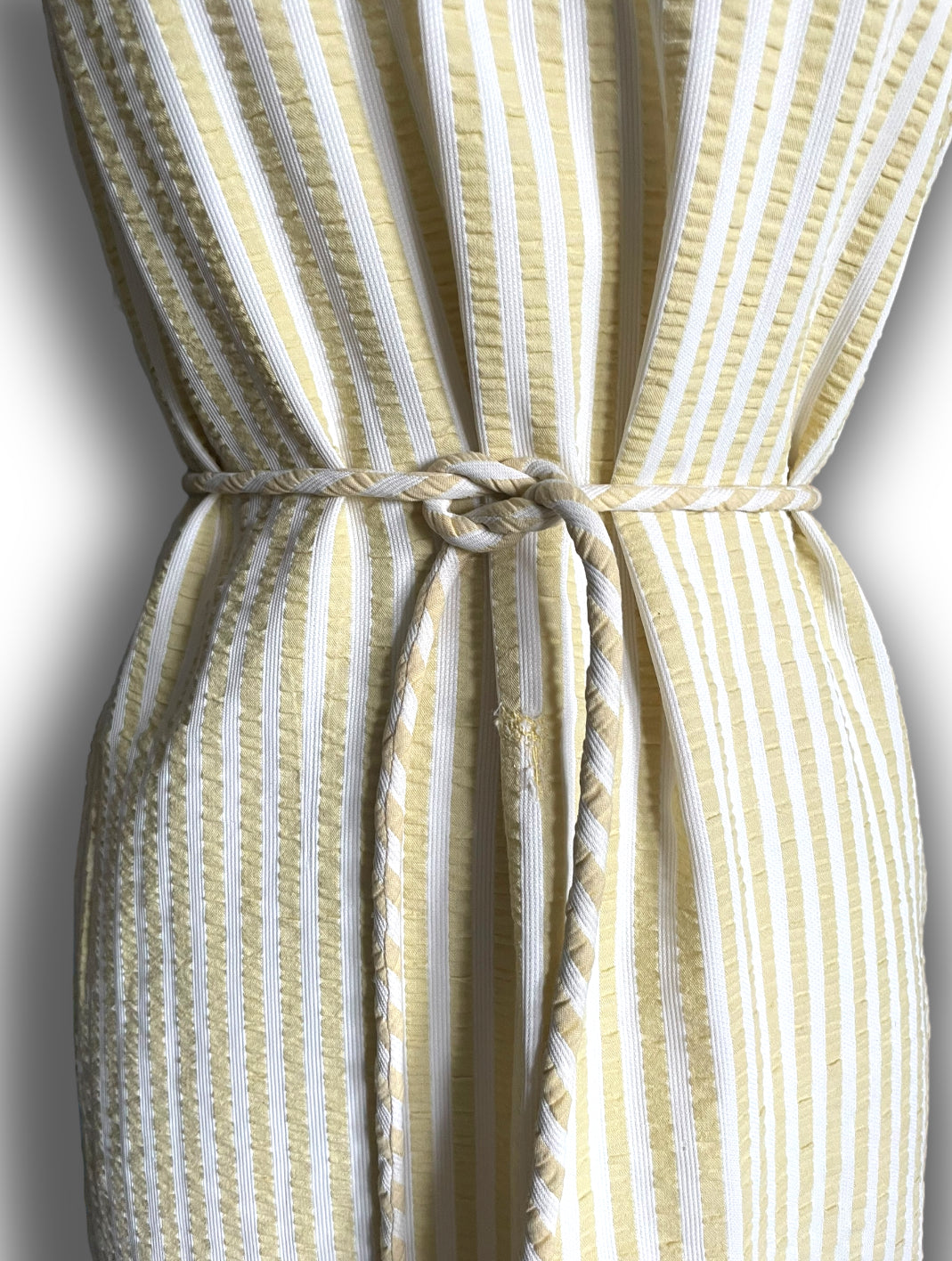 1960’s Yellow Gingham Striped Summer Dress & Blazer Set